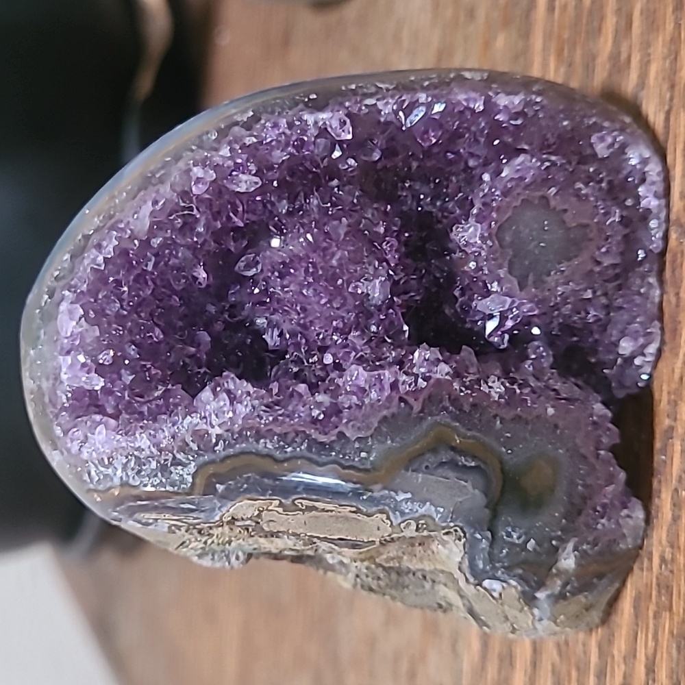 Uraguayan Amythyst Druzy Freeform 3pc Set - Picture 8 of 10